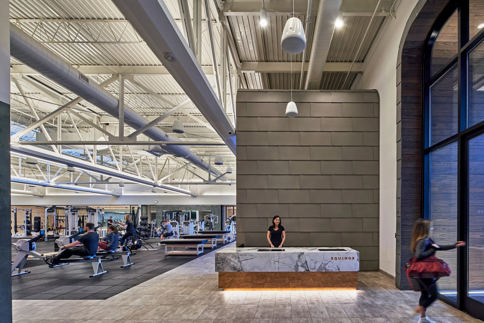 Equinox Bloomfield Hills floor and reception