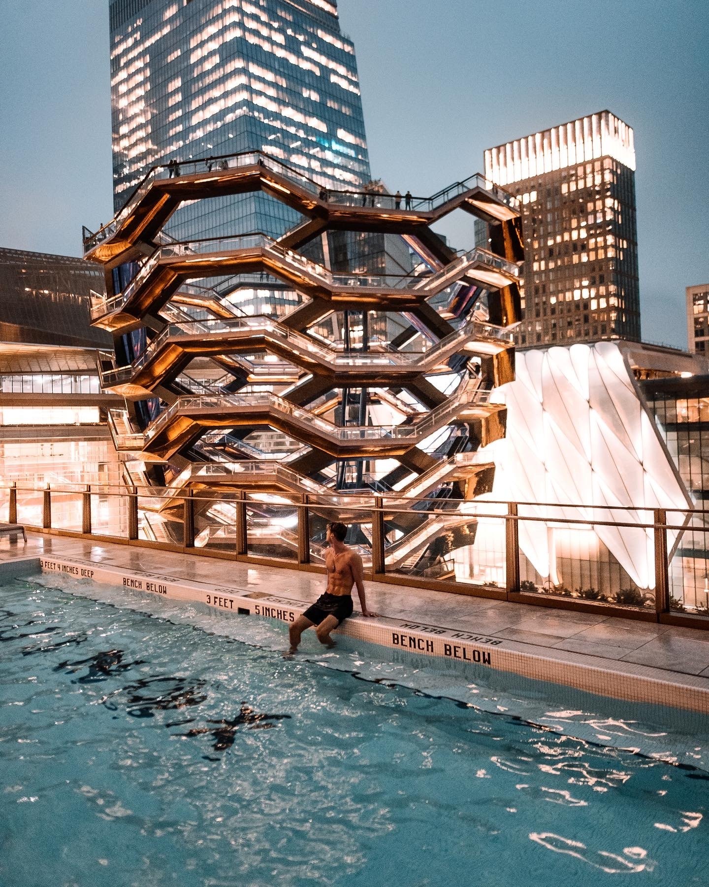 Equinox Hudson Yards sundeck and the Vessel