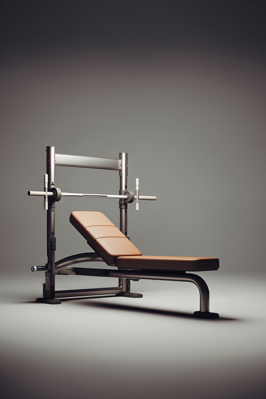 Incline bench with barbell rack