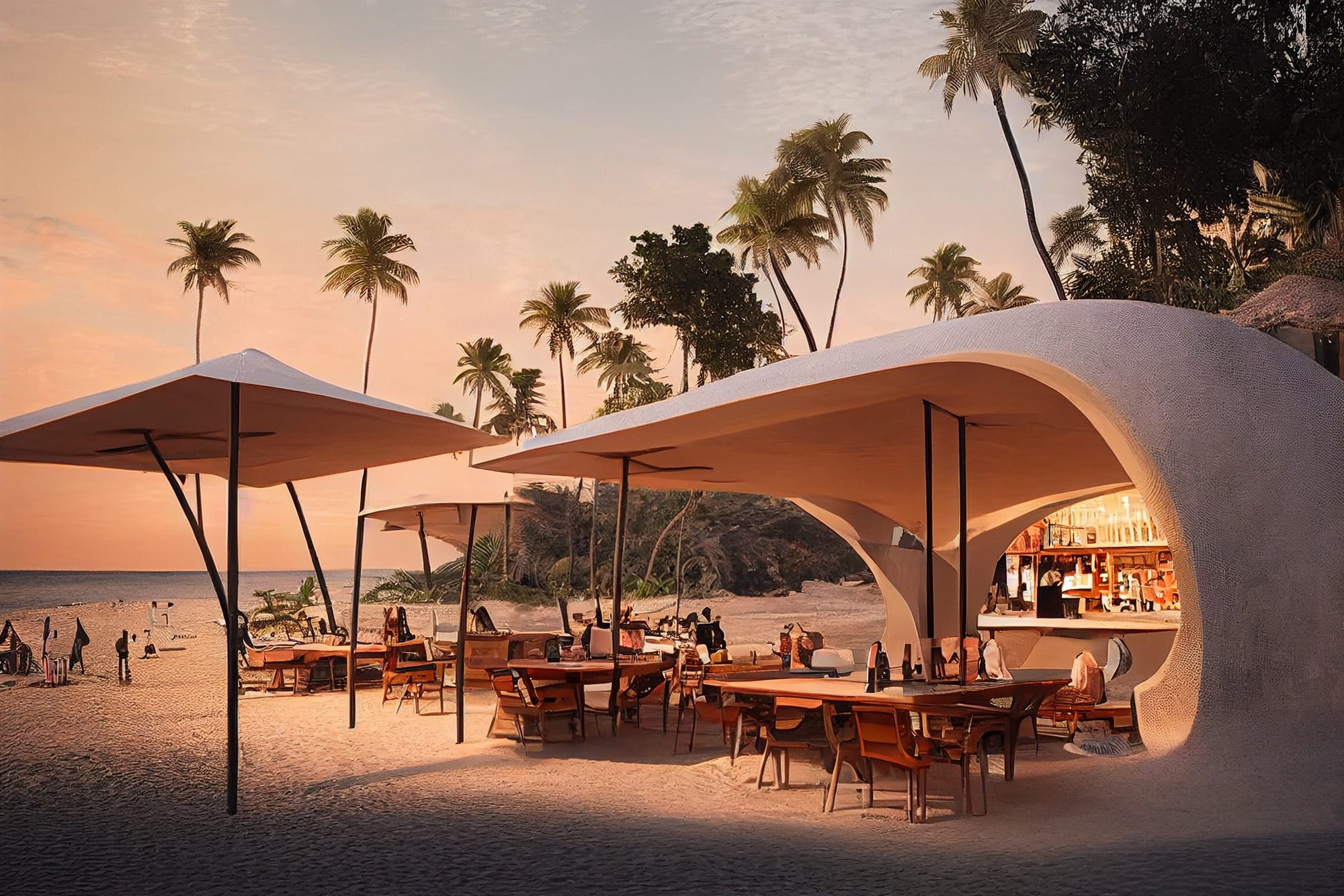 Cabo San Lucas beach pavilion