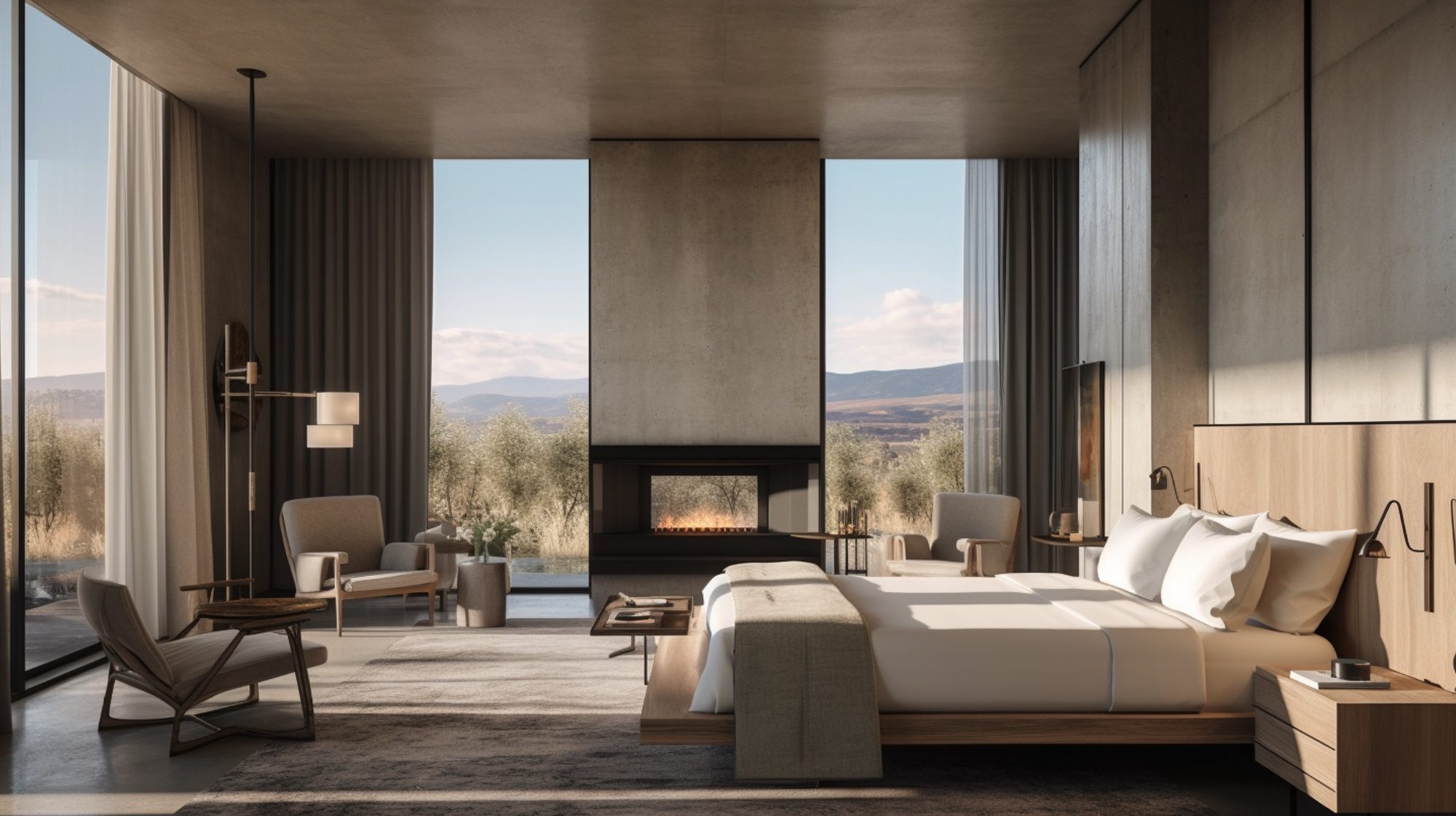 Sonoma guest room with valley view
