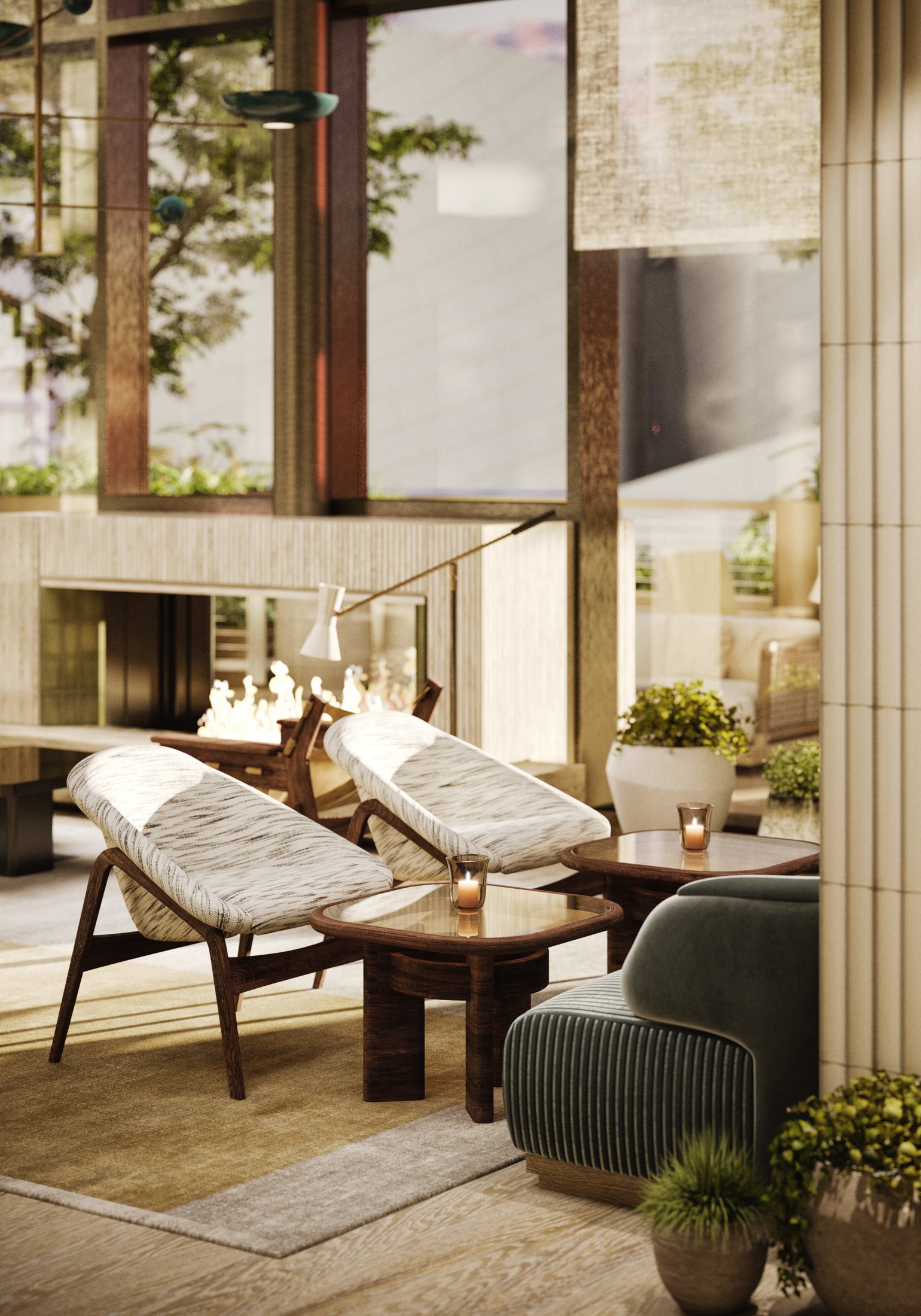 Fireplace lounge