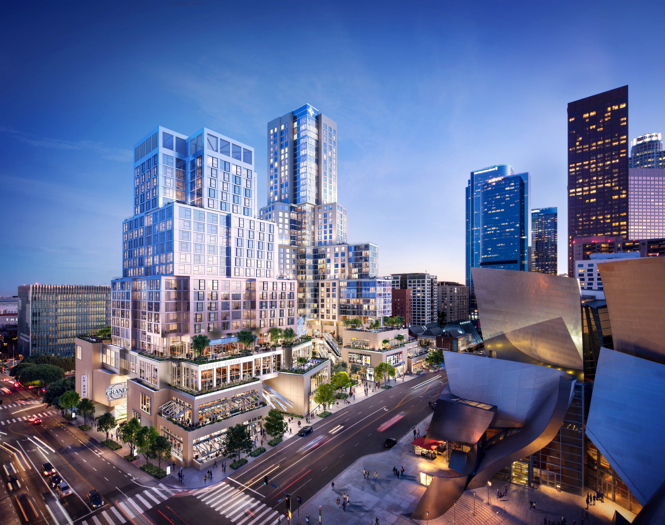 The Grand, downtown Los Angeles, designed by Frank Gehry