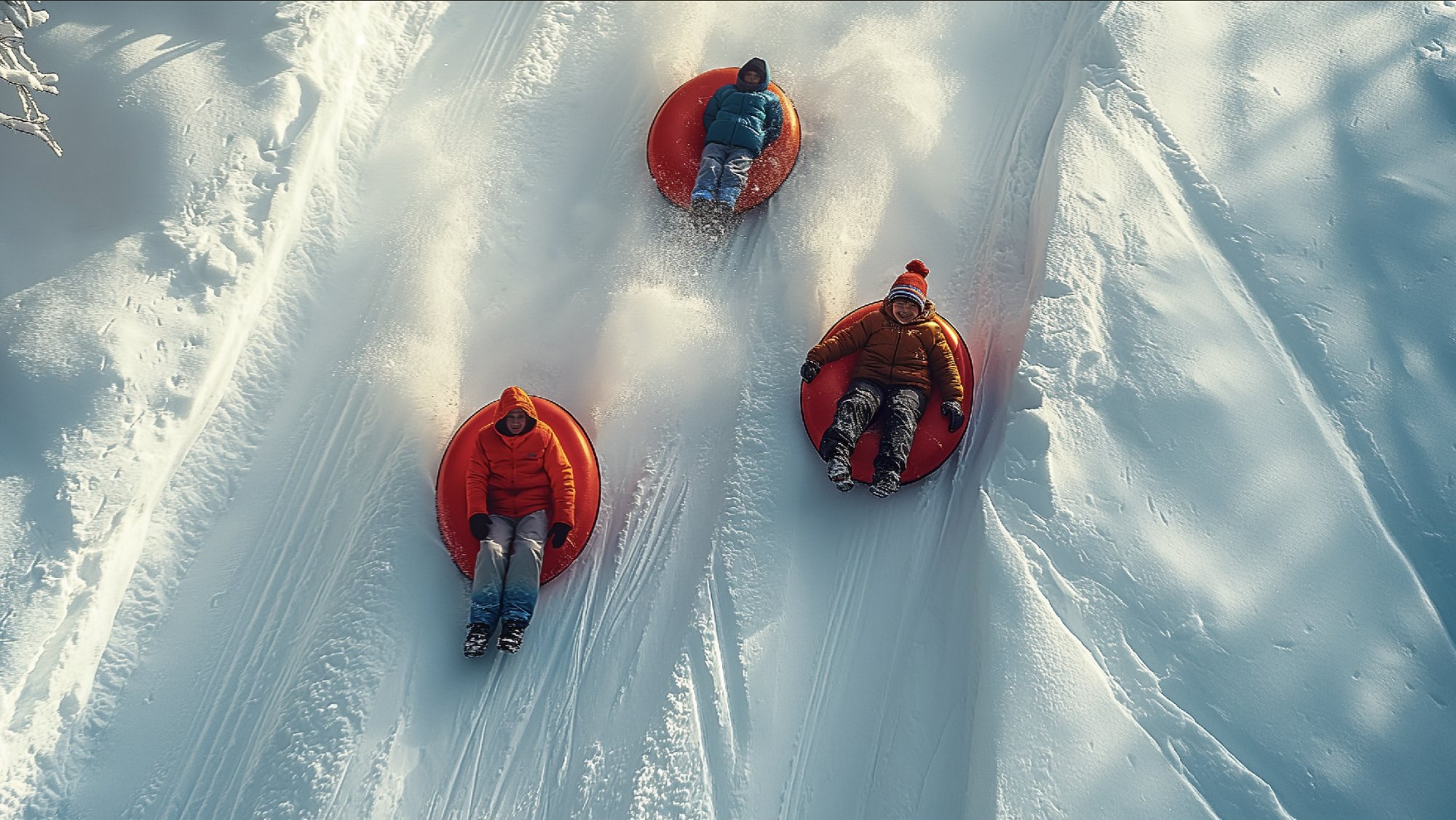 Sledding on the slope