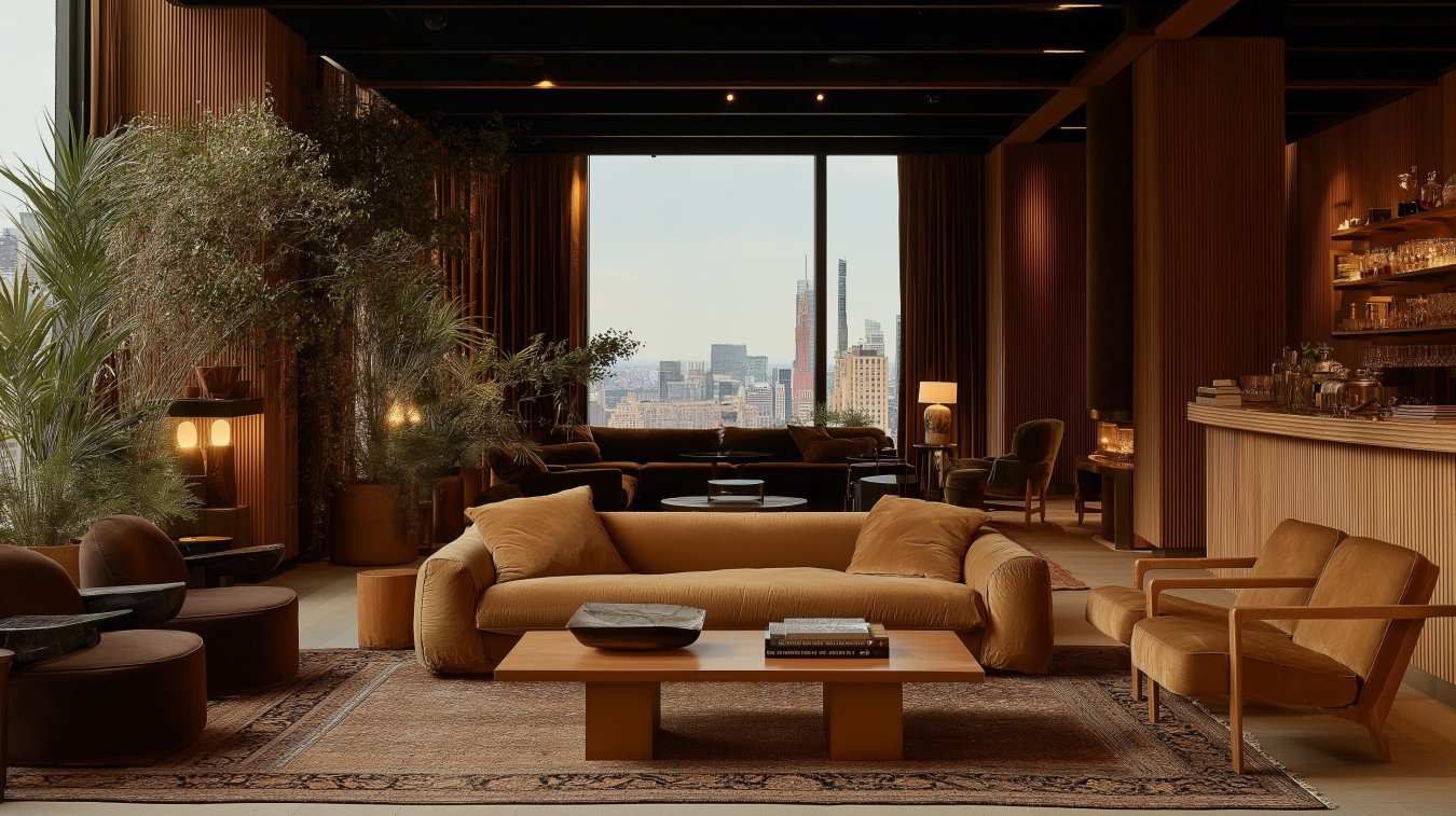 SEKRA lounge with city view