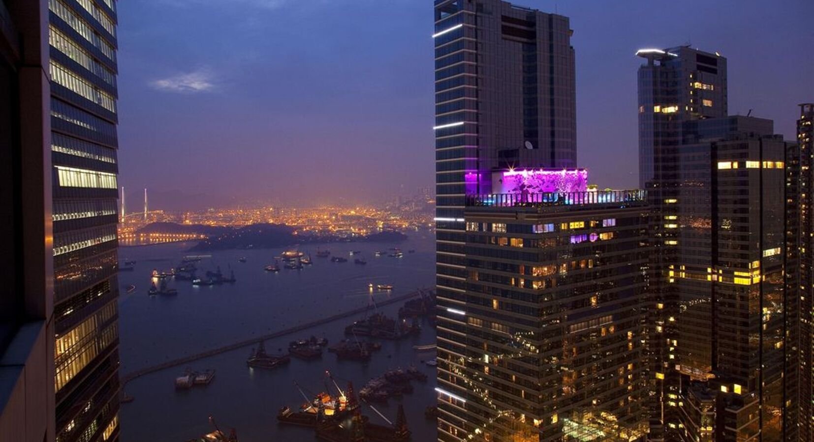 W Hong Kong over the harbor